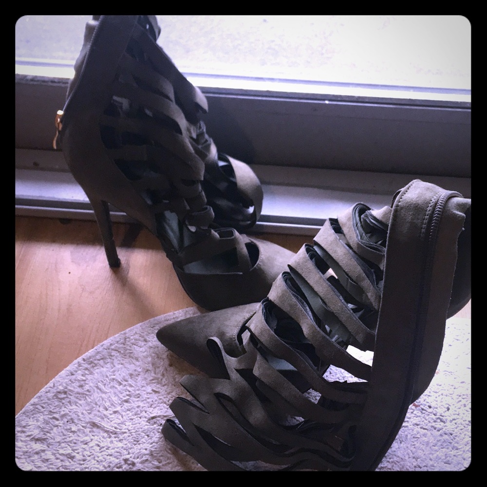 Miss Lola’s Olive Green Knee High Heels